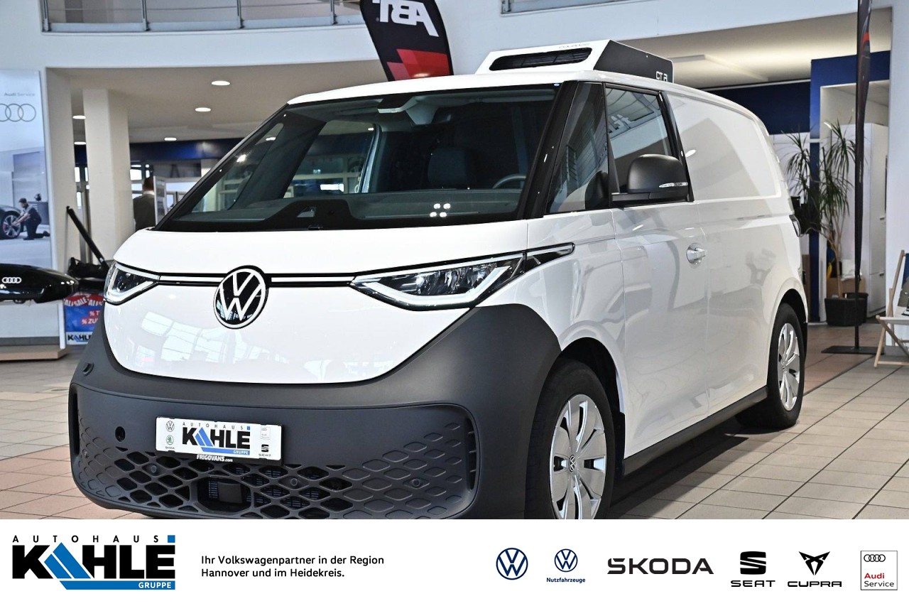 ID. Buzz Cargo Tiefkühlfahrzeug Motor: 150 kW (204 PS) 77 kWh Getriebe: 1-Gang-Automatikgetriebe Radstand: 2988 mm