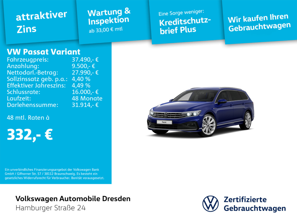 Passat Variant Elegance 2.0 TDI DSG IQ AHK LEDER