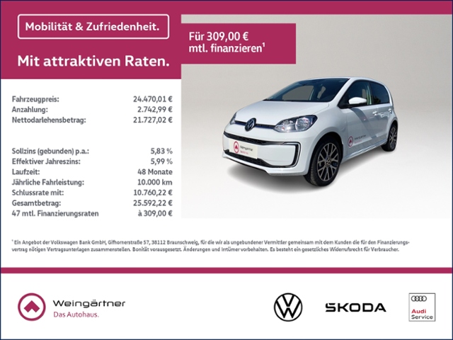 e-up! Edition, RearView, CCS, Sitzhzg, DAB+ Auto