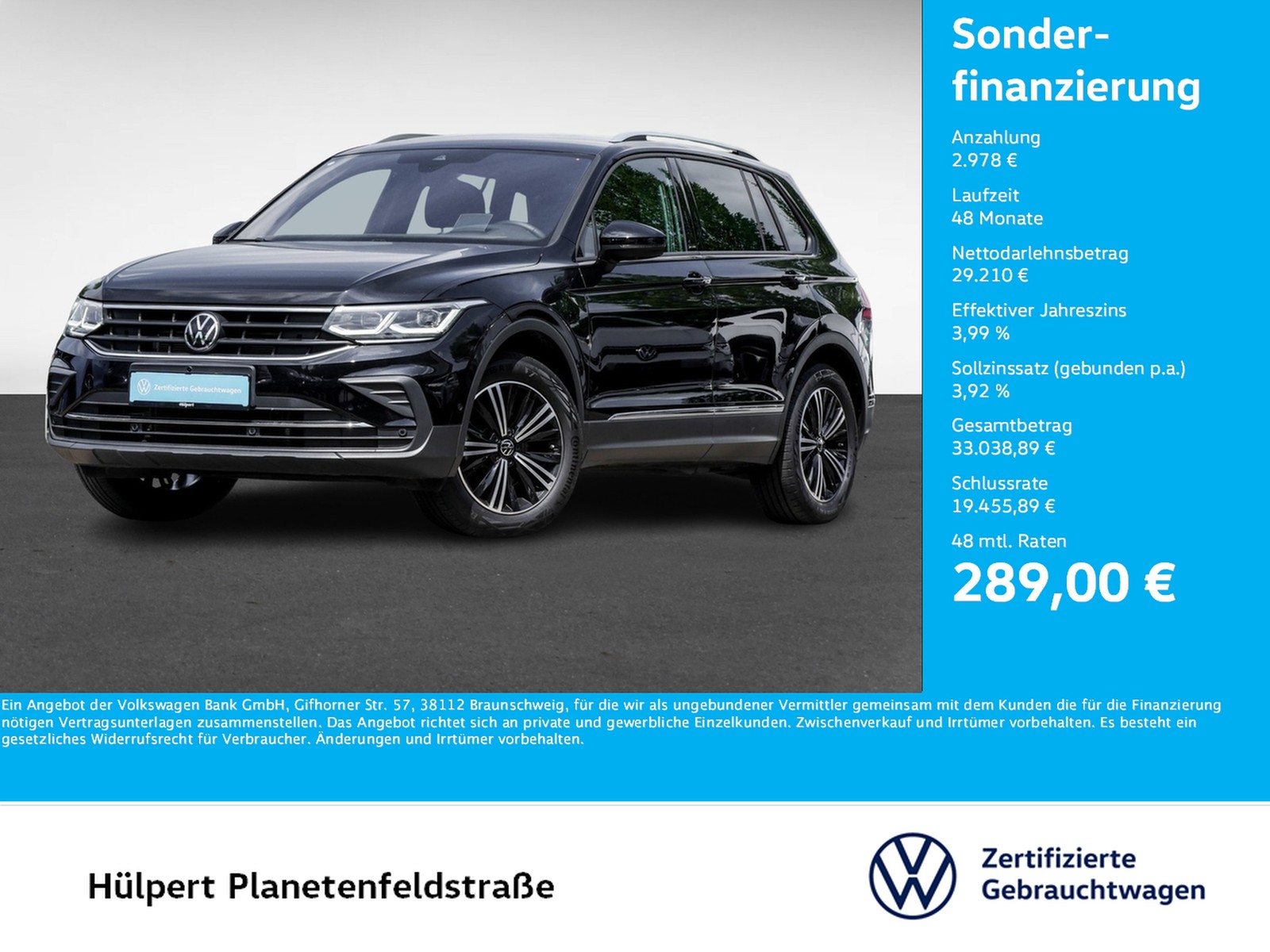 Tiguan 2.0 ACTIVE STANDHZ. AHK 360°CAM E-KLAPPE