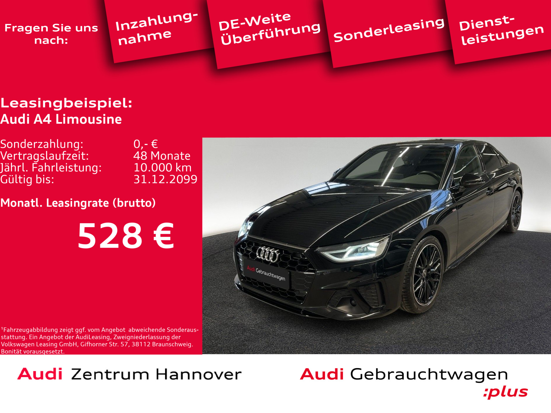 A4 Limousine S line 45 TFSI quattro AHK LED Kamera ACC Navi