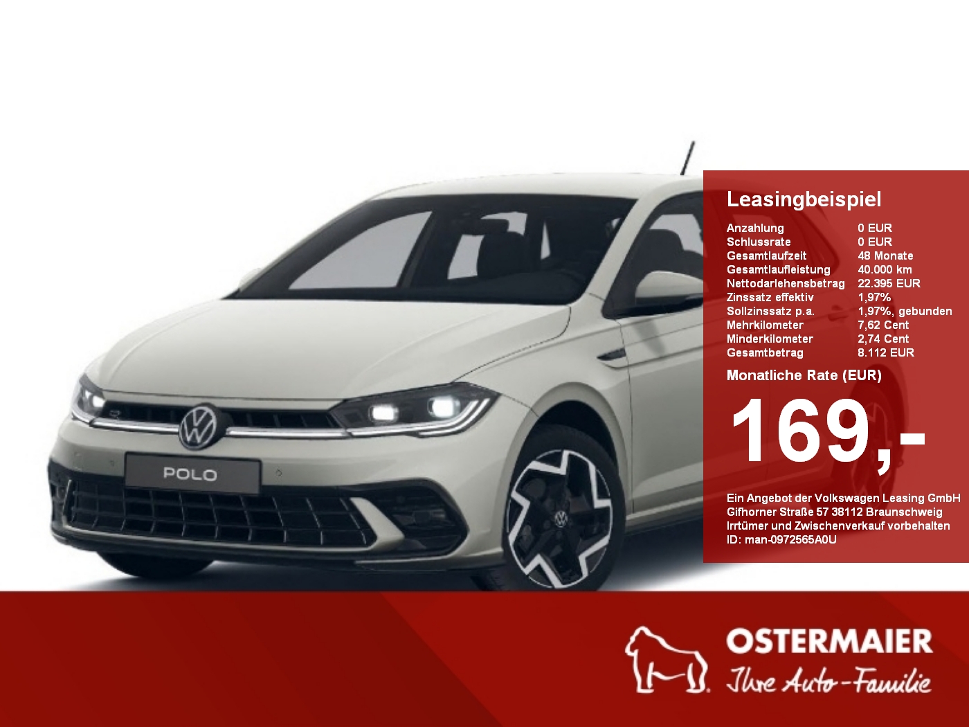 Polo R-Line 1.0TSI 95PS 5-Gang IQ.LIGHT,SHZG,HAN