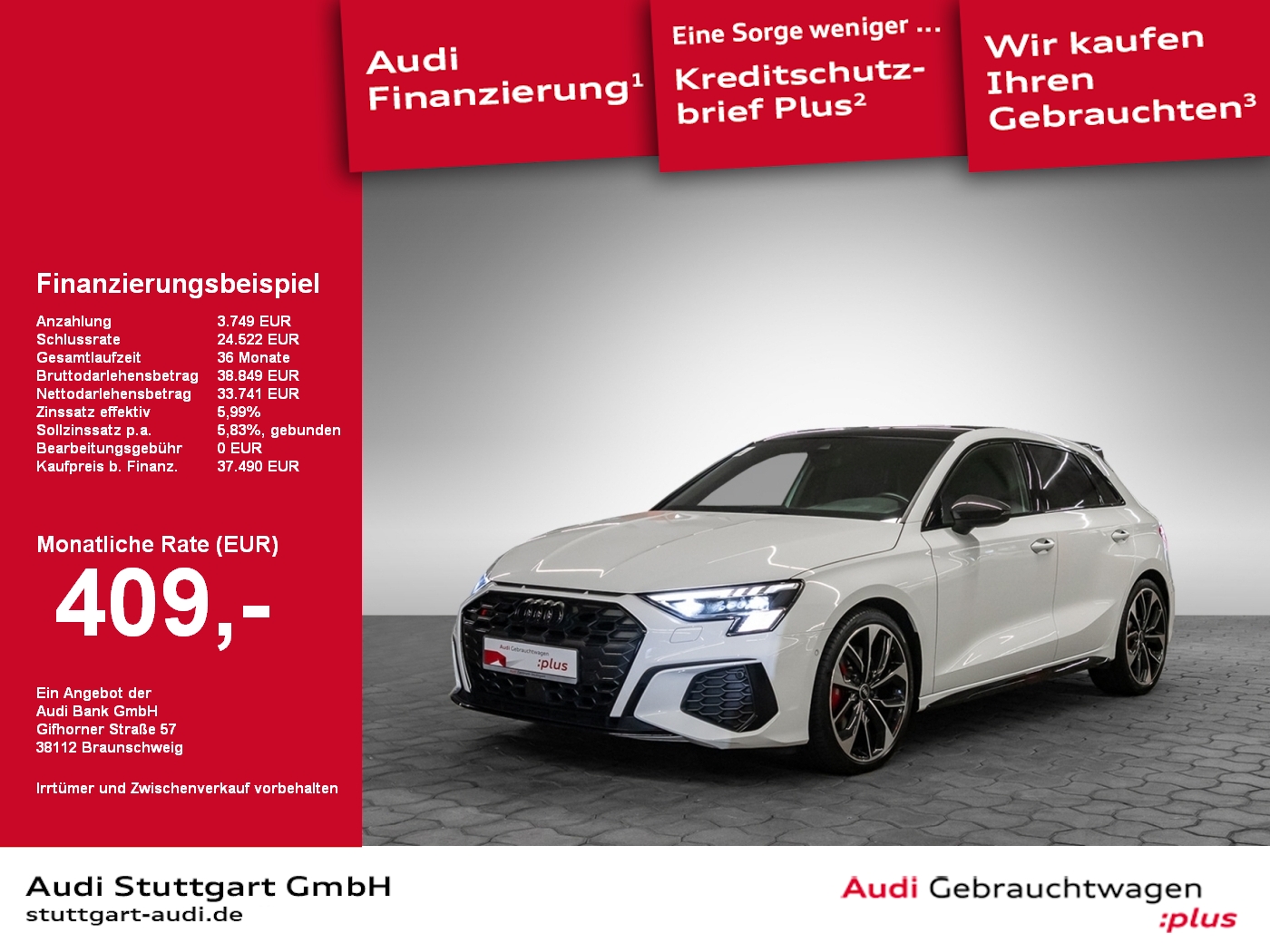 Audi S3 2.0 TFSI quattro Sportback
