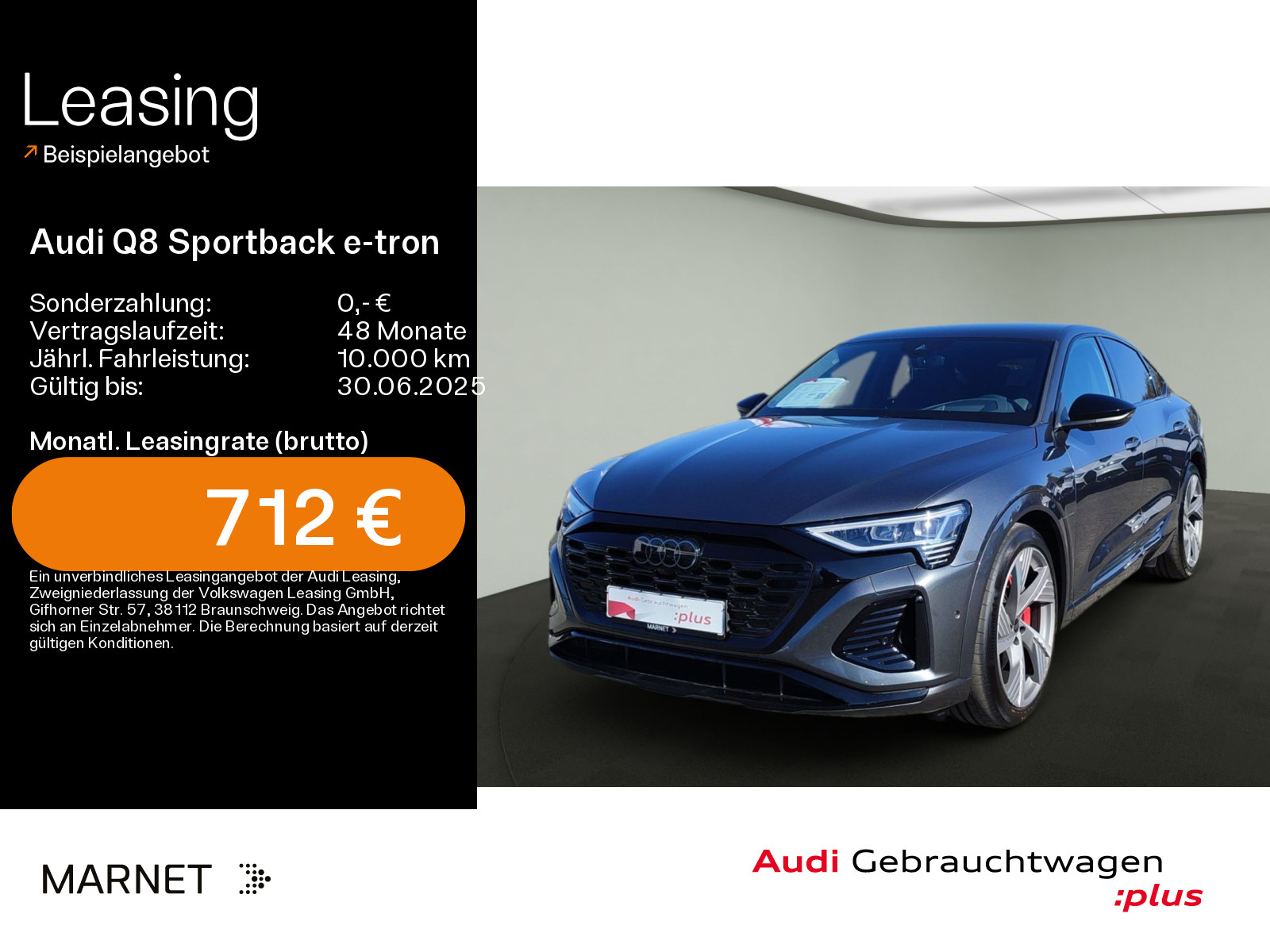 Q8 Sportback e-tron 55 quattro S line*Navi*Matrix*Alu*HUD*AHK*PDC*Virtual Cockpit*Kamera*Sitzheizung