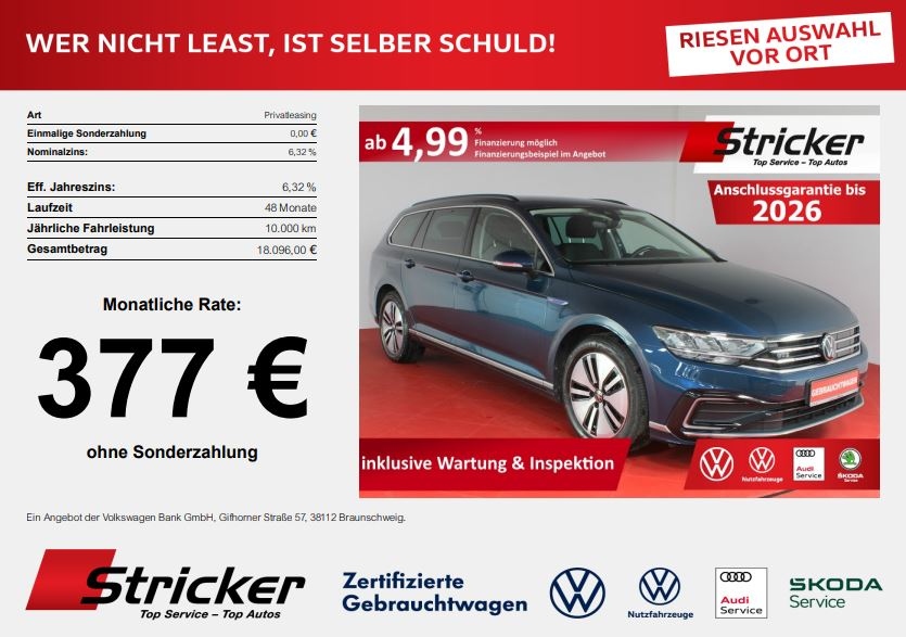 Volkswagen Passat Variant 1.4 TSI °°GTE 377 ohne Anzahl