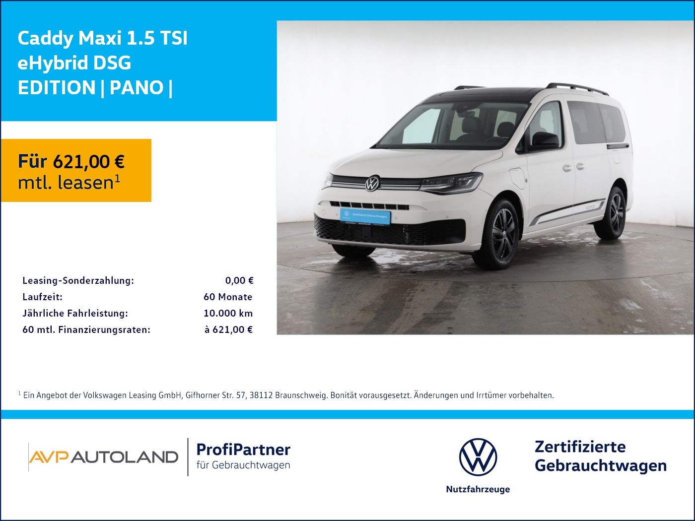 Caddy Maxi 1.5 TSI eHybrid DSG EDITION | PANO |