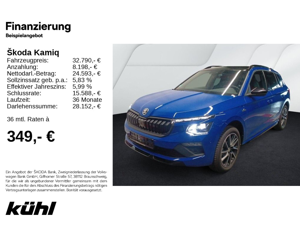 Kamiq 1.5 TSI DSG Monte Carlo Navi,AHK,LM18