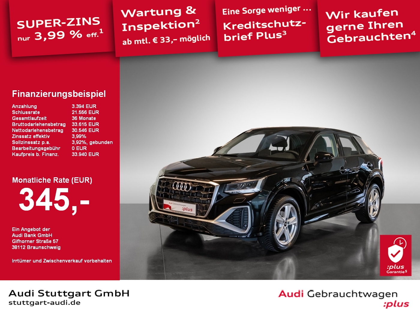 Q2 S line 35 TFSI S tronic SHZ Keyless Navi PDC