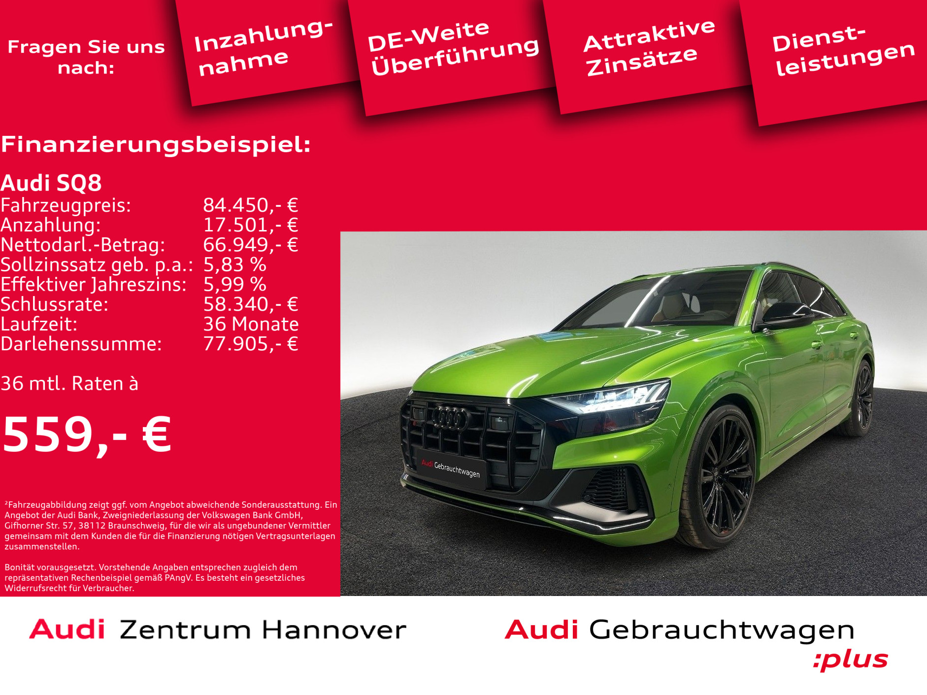 SQ8 4.0 TFSI quattro Audi exclusive Pano AHK