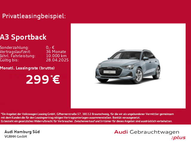 A3 Sportback 30 TFSI S tronic S LINE/FACELIFT/NAV