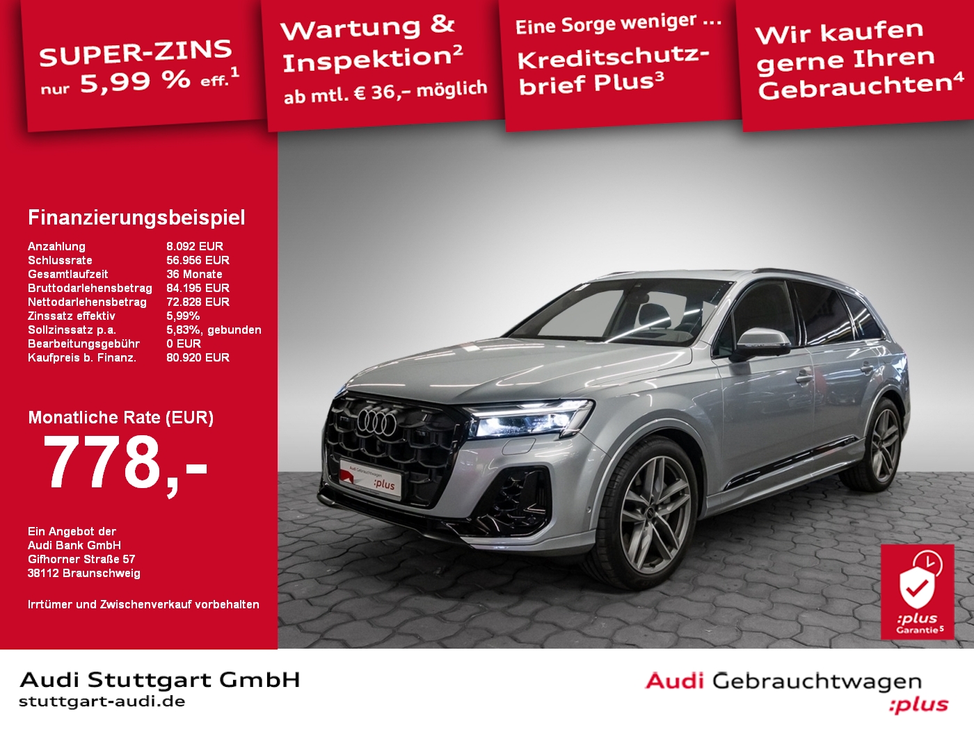 Audi Q7 S line 55 TFSI e quattro