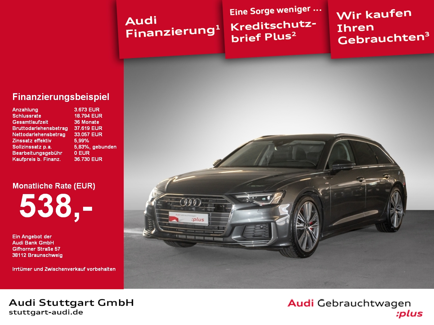 Audi A6 Avant 55 TFSI e qu S line