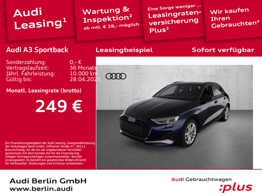 A3 Sportback Advanced 30 TFSI S tr.