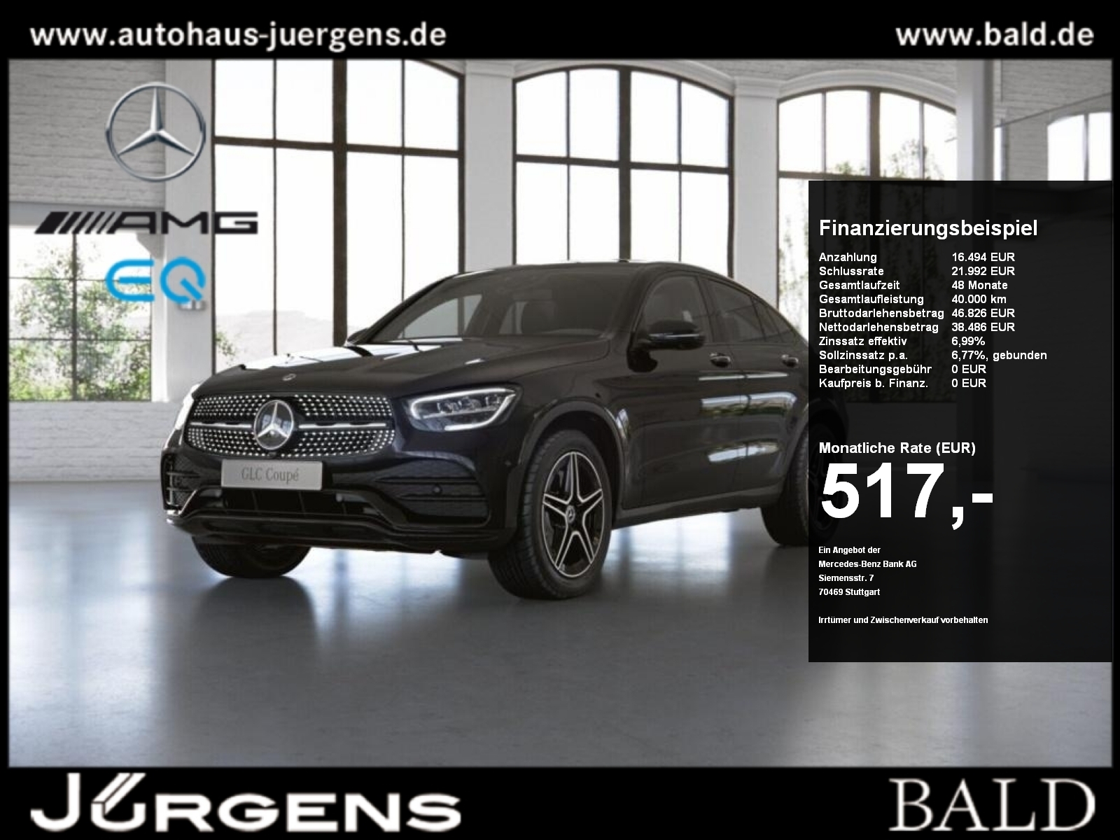 Mercedes-Benz GLC 220 d Coupé AMG MBUX Wide
