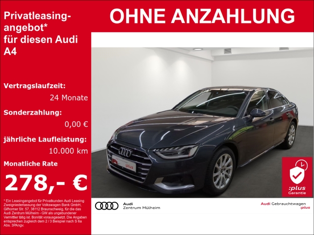 A4 Lim. 35 TDI Navi LED APS Plus virtual ACC