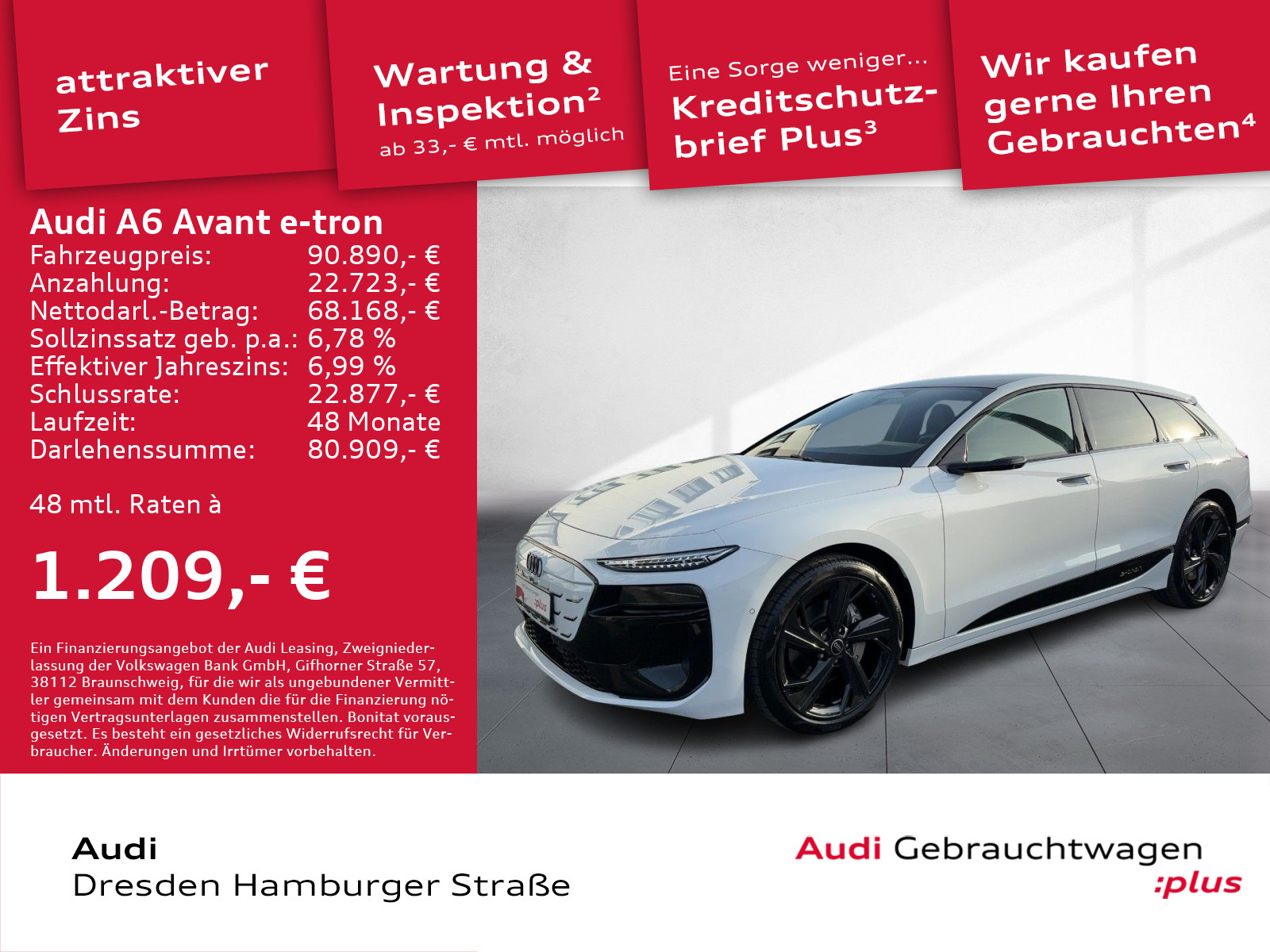 A6 Avant e-tron performance