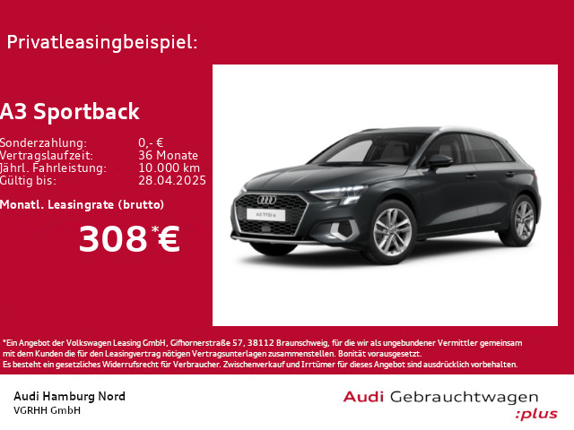 A3 Sportback 40 TFSIe S tronic Nav AHK Sound ACC
