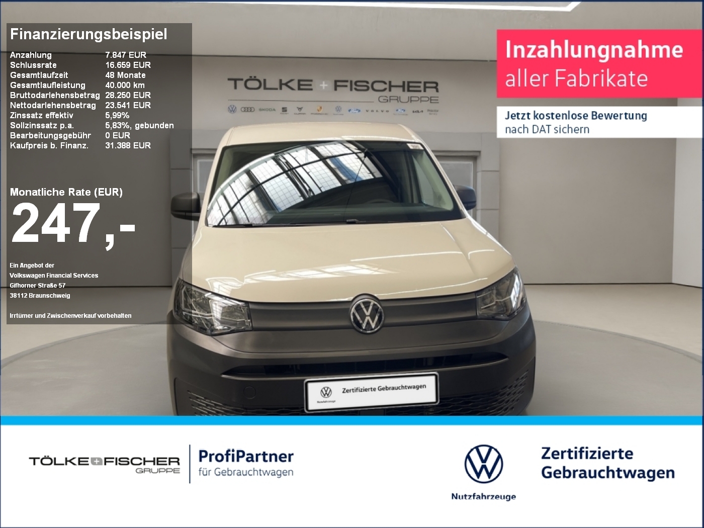 Caddy 2.0 TDI Cargo Basis Maxi SHZ 2xKlima