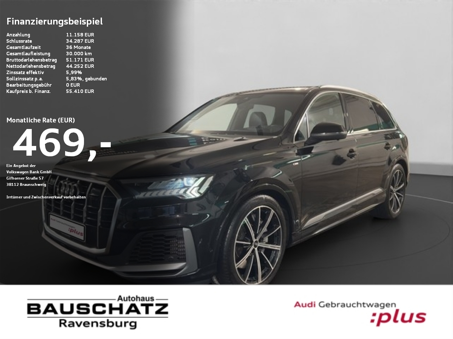 Audi Q7 55 TFSI e quattro S line