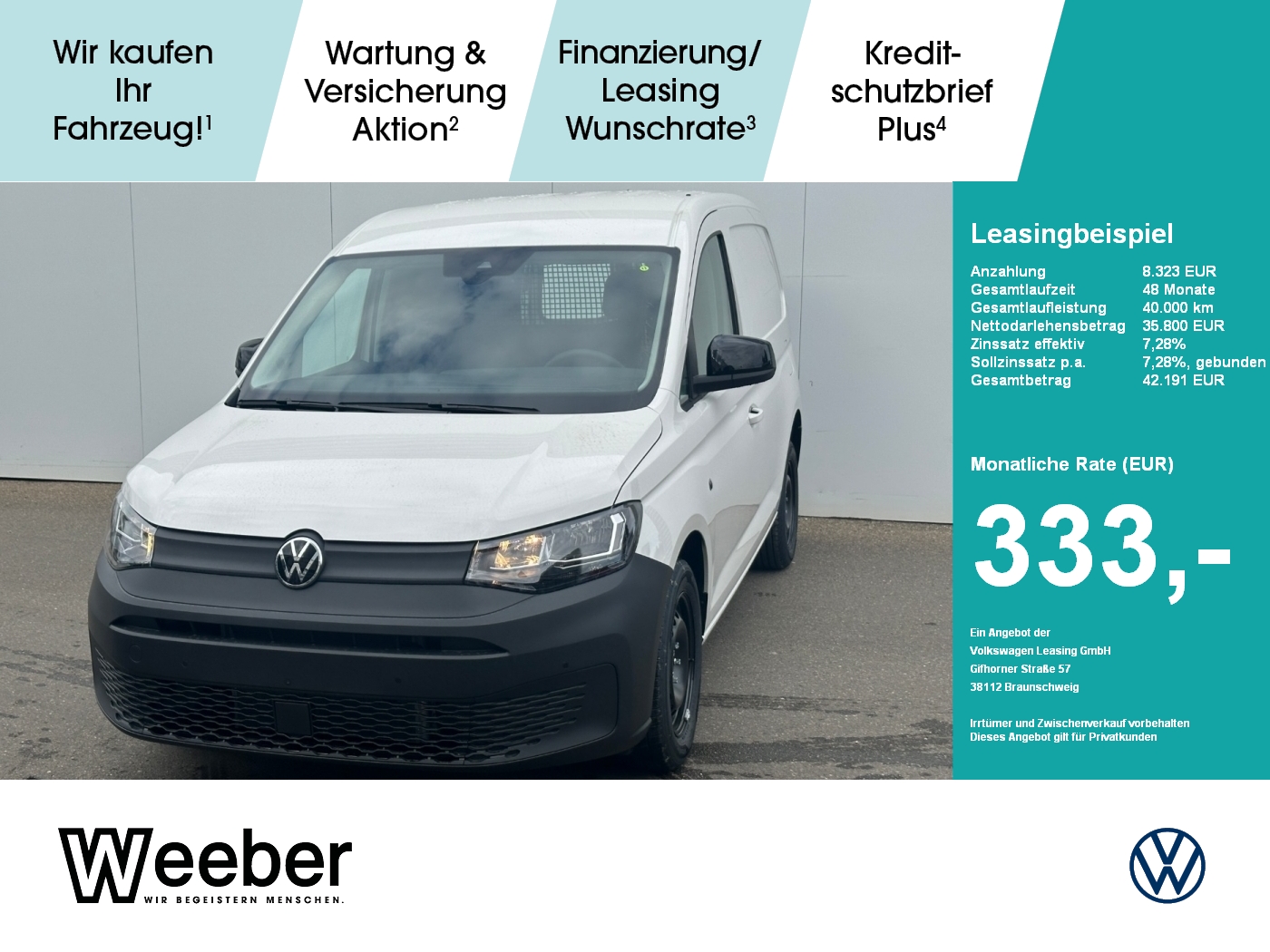 Caddy Cargo AHK-VORB. KLIMA PDC SHZ TRENNWAND