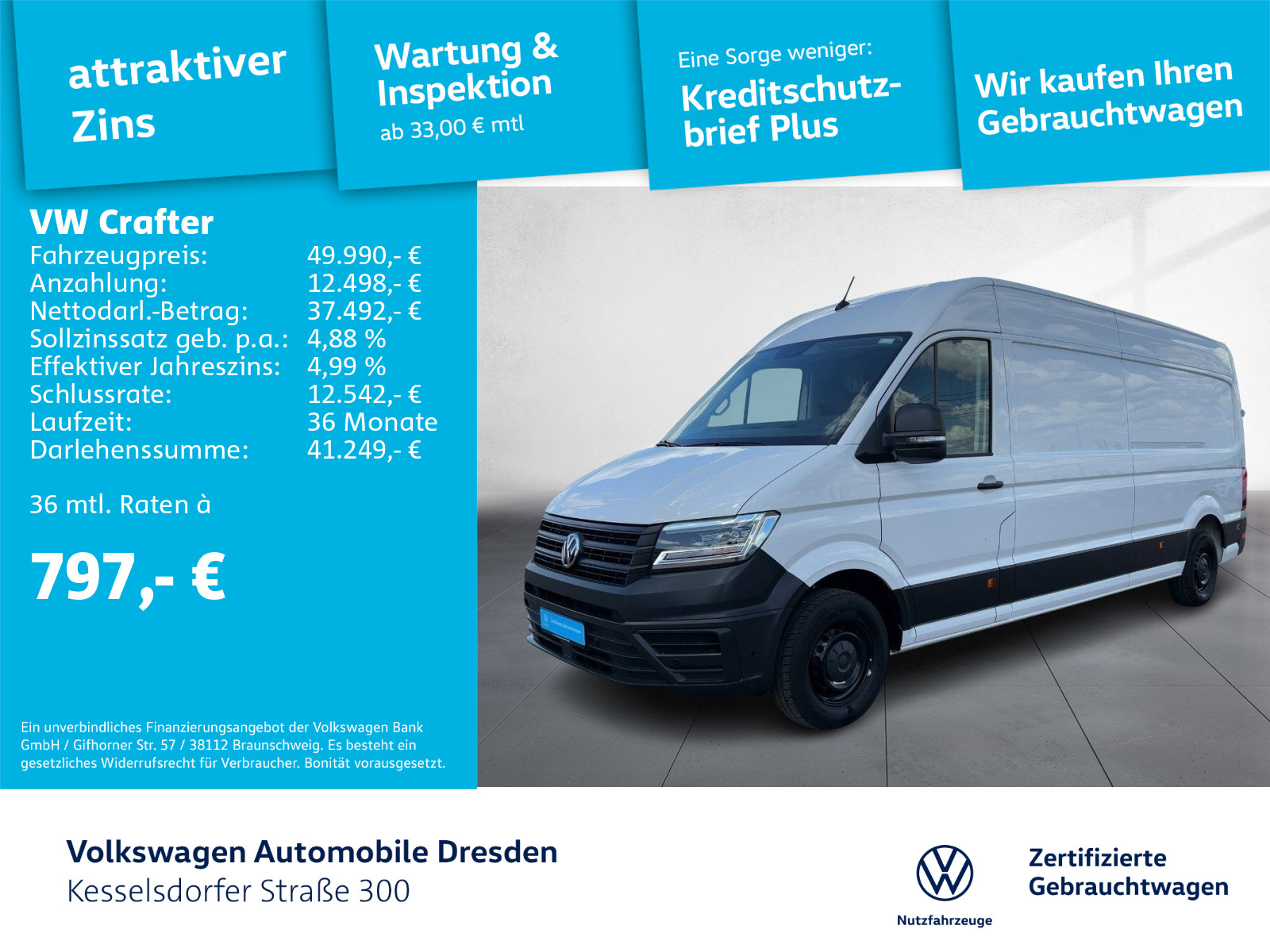 Crafter 35 Kasten HD 2.0 TDI KAMERA LED LANE SHZ