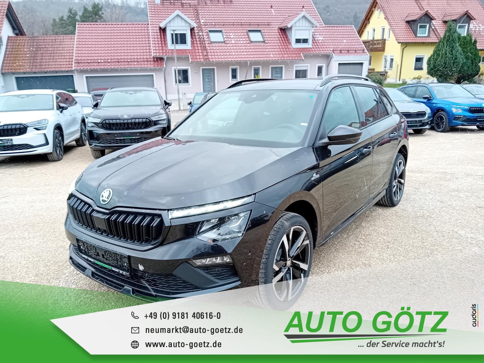 Kamiq Monte Carlo DSG AHK*Navi*Matrix*ACC*18"Alu*Panorama*Kamera*Blind-Spot*elektr. Heckkl.*LichtAssist*ParkAssist*Kessy*Induktiv Laden*Frontscheibenheiz*Lenkradheiz*Ladeboden*SmartLink*PDC*vo+hi*Sitzheiz*Freispr.*VZE*DigiCockpit*SpurAssist*Sunset*DAB*Spiegel elektr. anklappbar*4xEFH*Armlehne*Connec