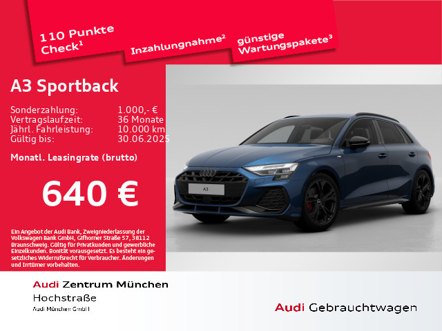 A3 Sportback S line S line 35 TDI 110(150) kW(PS) S tronic