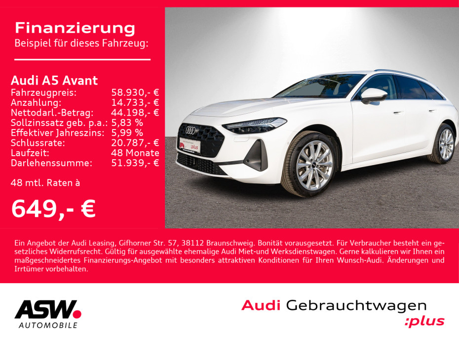 A5 Avant TFSI quattro Stronic Navi Matrix StandHz