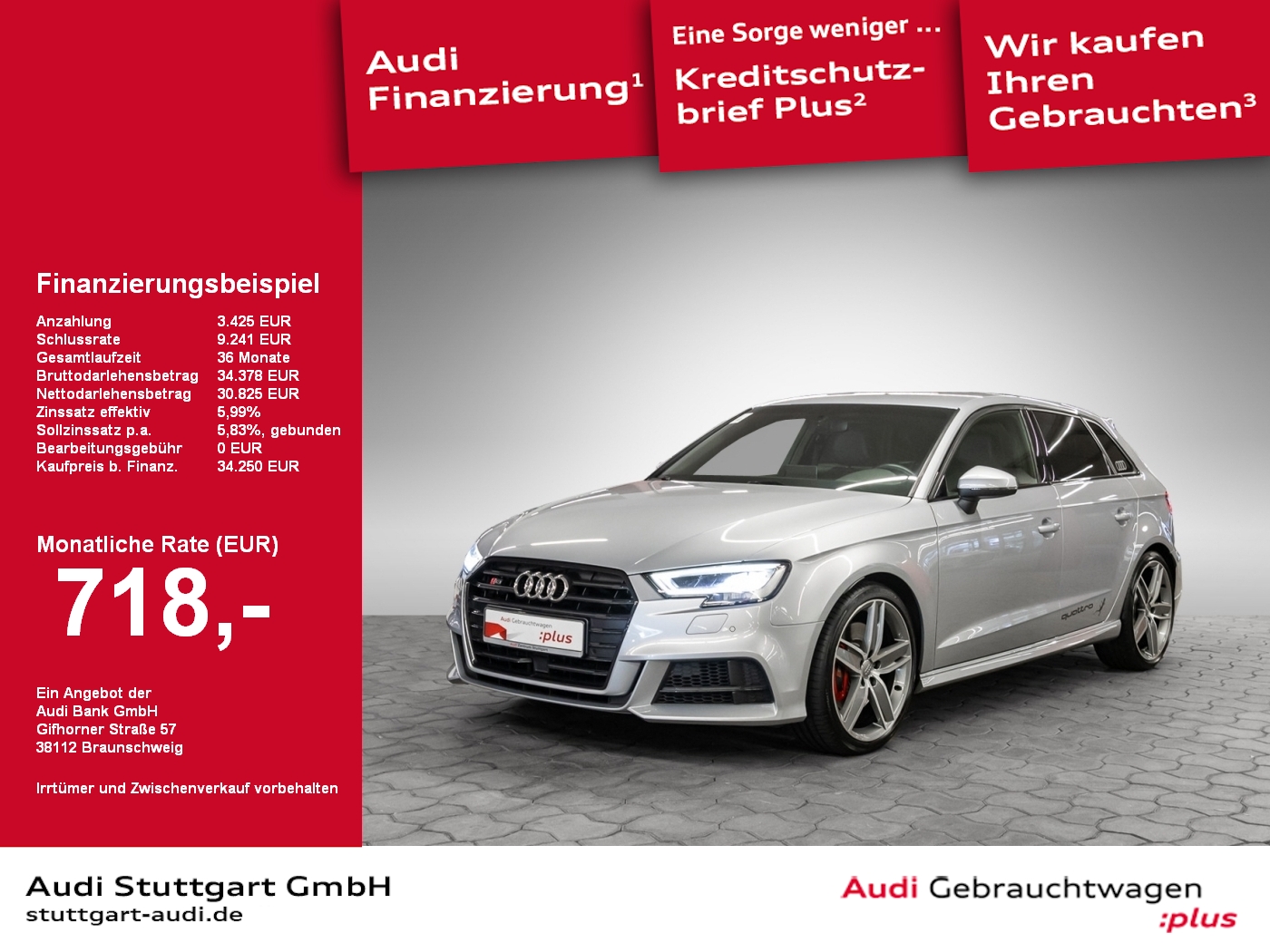 Audi S3 2.0 TFSI quattro Sportback