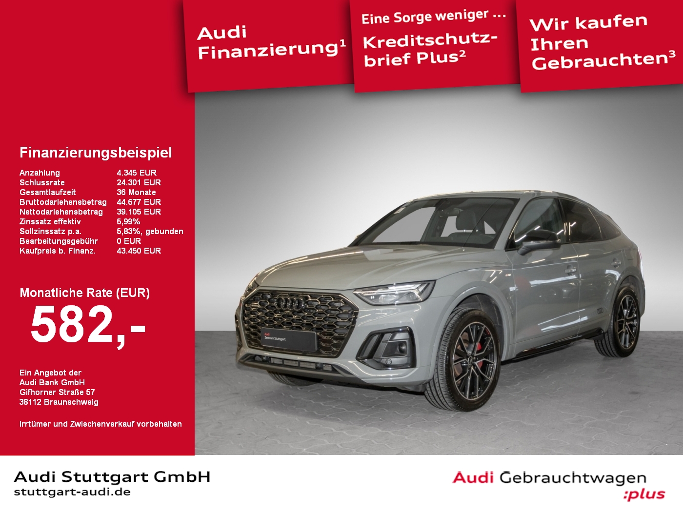 Audi Q5 Sportback 55 TFSI e qu S line edition one