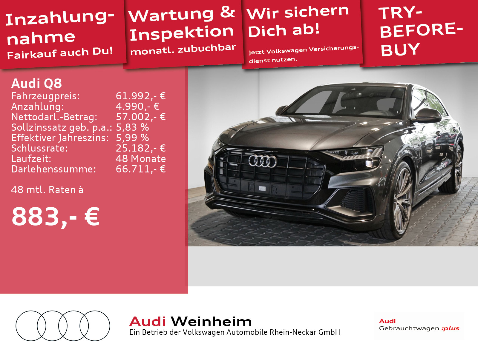Q8 50 V6 TDI quattro Black-Paket S-line-edition HD-Matrix-LED uvm