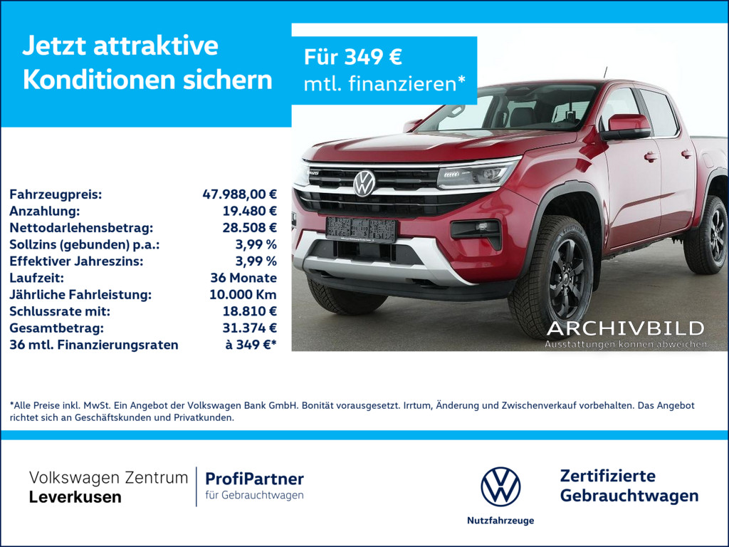 Amarok II Deka Style 4Motion SHZ KEYLESS CARPLAY