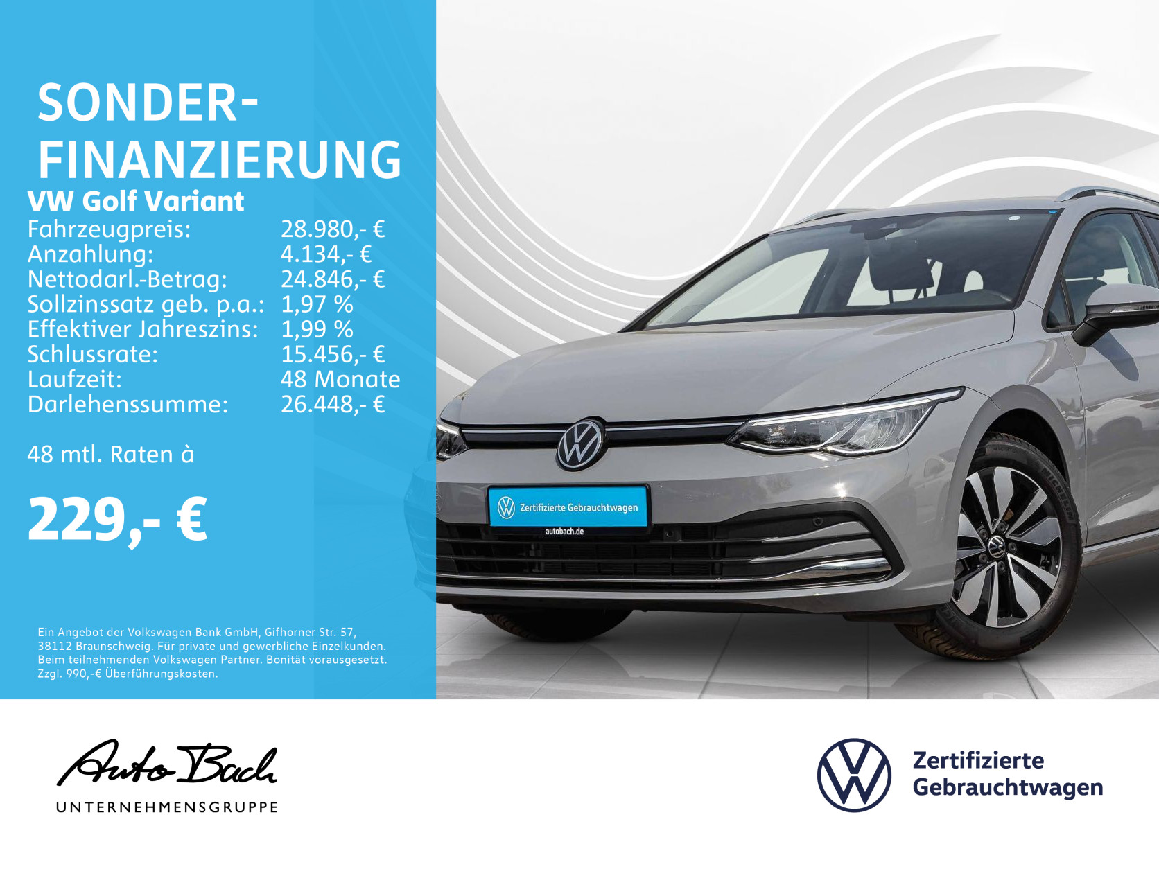 Golf VIII Variant 1.5 eTSI "MOVE" DSG Navi LED Digital Cockpit ACC EPH DAB