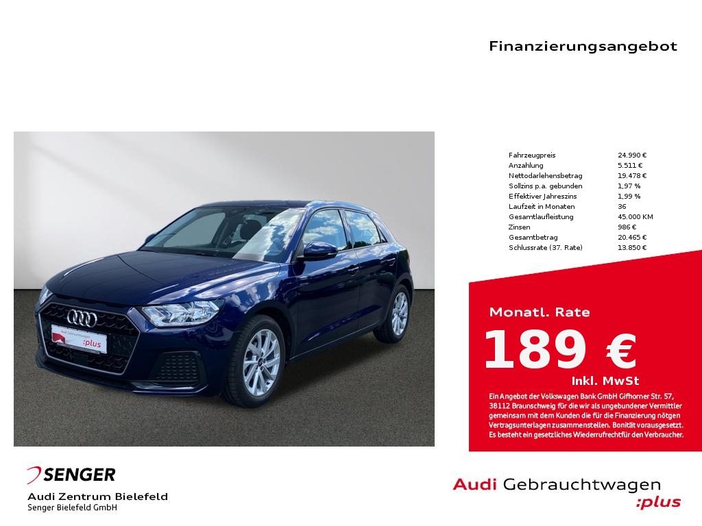 A1 Sportback Advanced 25 TFSI Audi Phone Box 