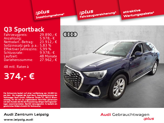 Audi Q3 Sportback 45 TFSIe S line Assistenz