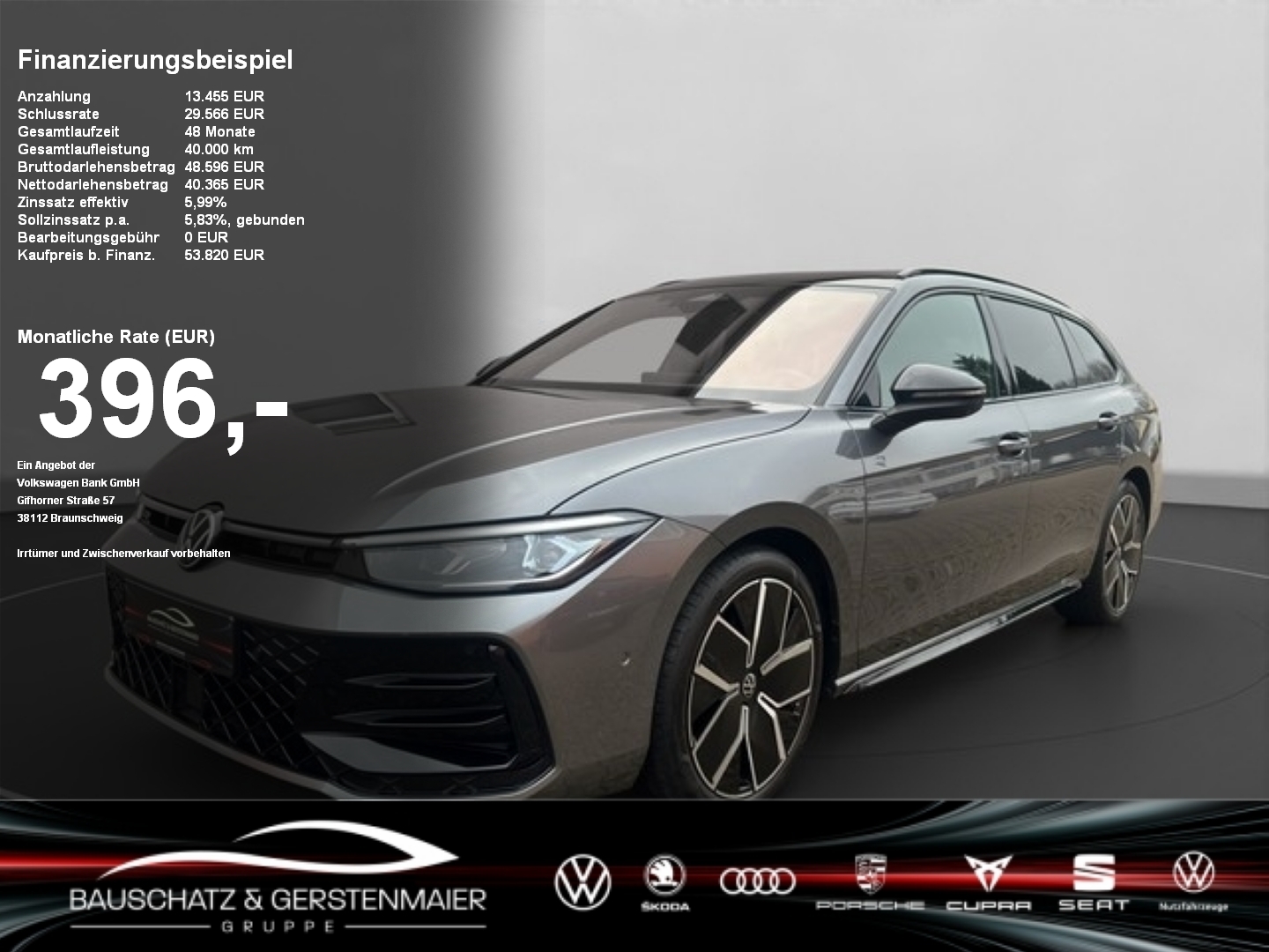 Passat Variant 2.0 TDI 4M R-Line AHK*STHZG*PANO