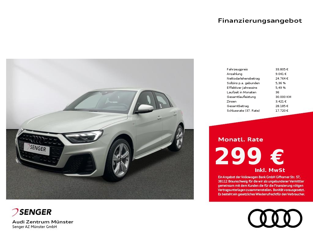 A1 Sportback 25 TFSI S line S tronic Navi LED