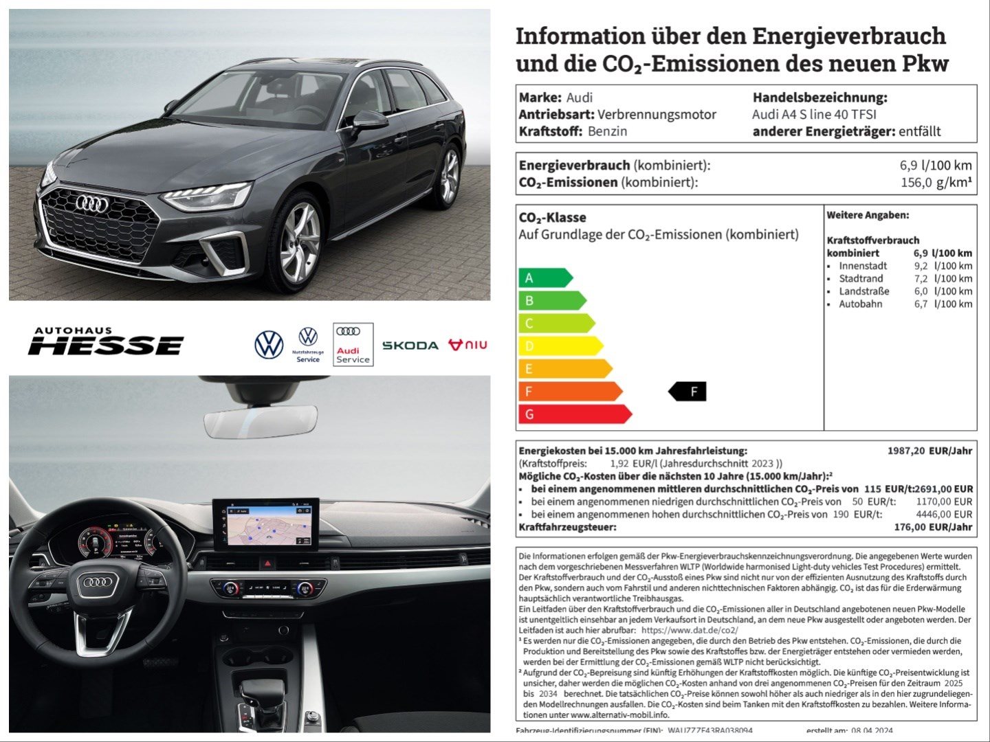 A4 Avant 2.0 TFSI S-Line S-Tronic ACC Massage