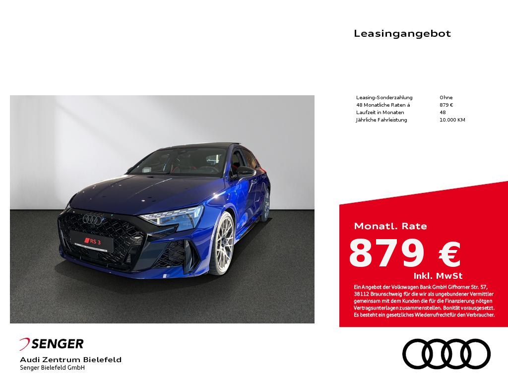 RS3 Sportback 280km/h Panorama Navi Memory LED 