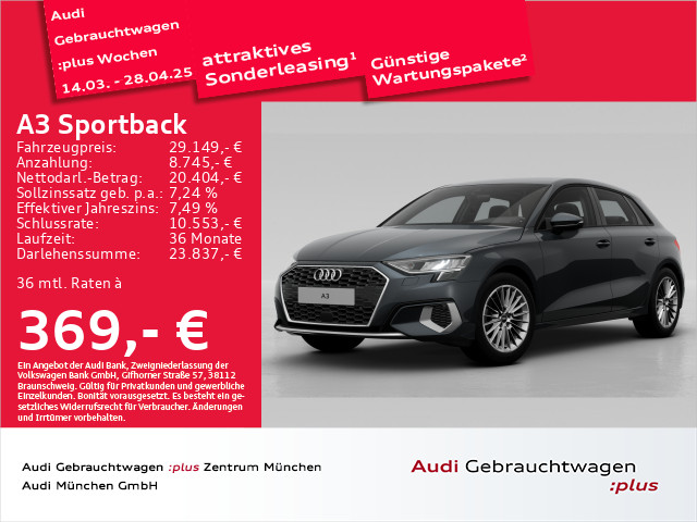 Audi A3 Sportback 35 TFSI advanced