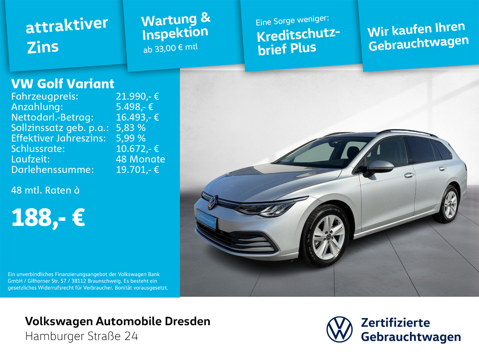 Volkswagen Golf Variant 1.0 TSI Golf VIII Life LANE