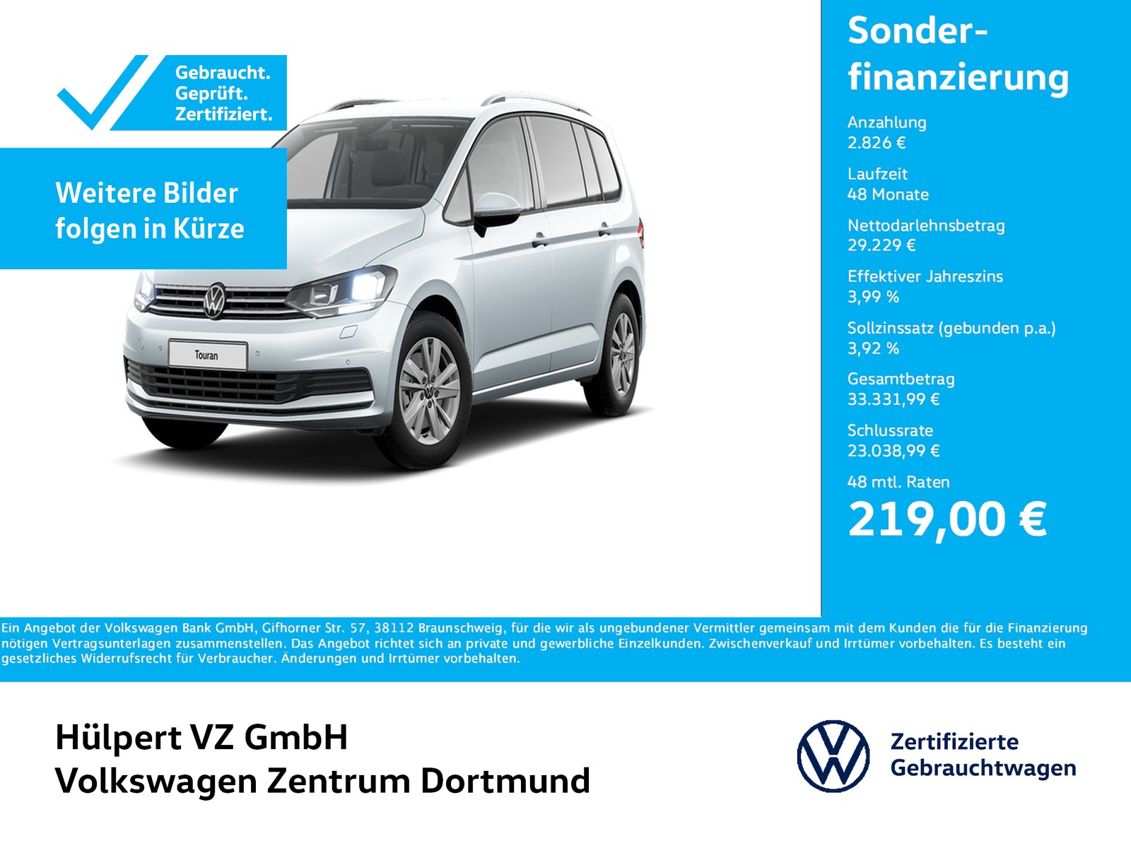 Touran 1.5 COMFORTLINE 7SITZE AHK CAM ACC NAVI