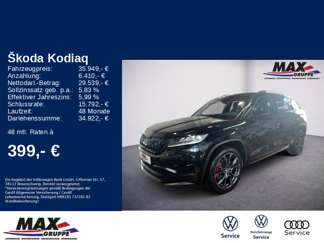 Kodiaq RS 2.0 TDI 4X4 +LED+KAMERA+PANO+AHK+NAVI+