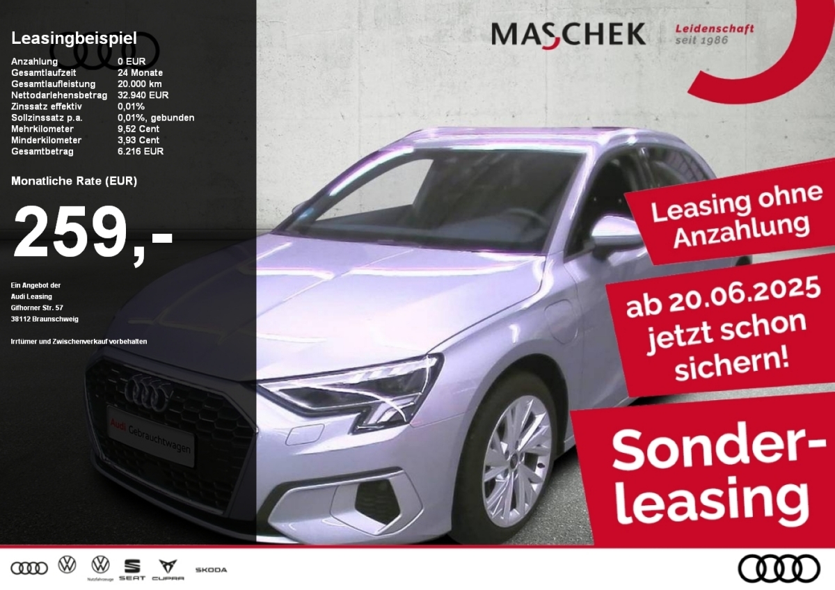 A3 Sportback 40 TFSI e Advanced ACC VCplus Naviplus PDC Sitzh Sound