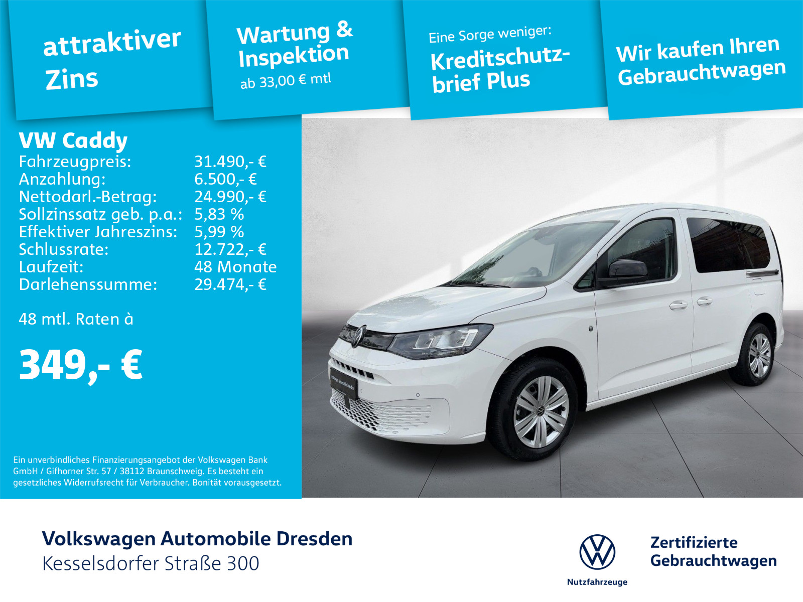 Caddy 1.5 TSI Kamera PDC DAB