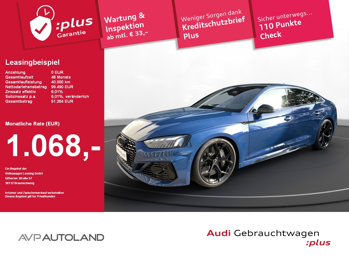 RS 5 Sportback 2.9 TFSI quattro tip. Performance