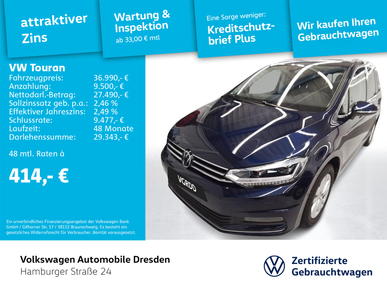 Touran Highline 2.0 TDI DSG LED AHZV DCC SIDE