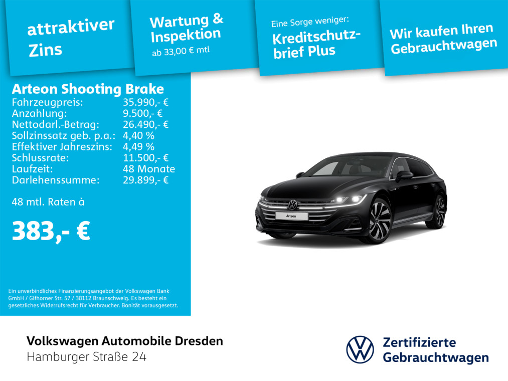 Arteon Shooting Brake R-Line 2.0 TDI DSG IQ AHK