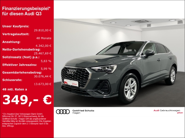 Q3 Sportback 45 TFSIe S-tronic LED MMI SHZ GRA