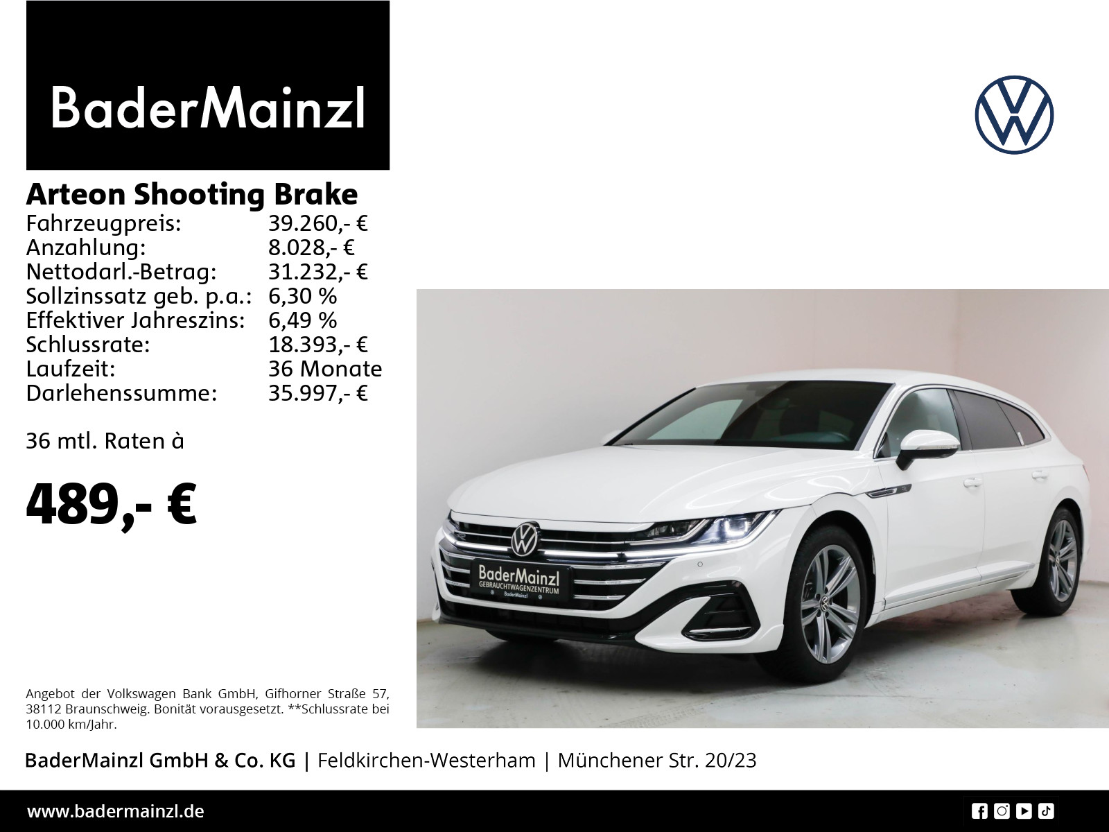 Arteon Shooting Brake 2.0 TSI DSG R-Line AHK 360